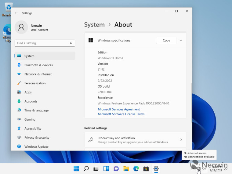 Nastavte Windows 11 Home bez připojení k internetu